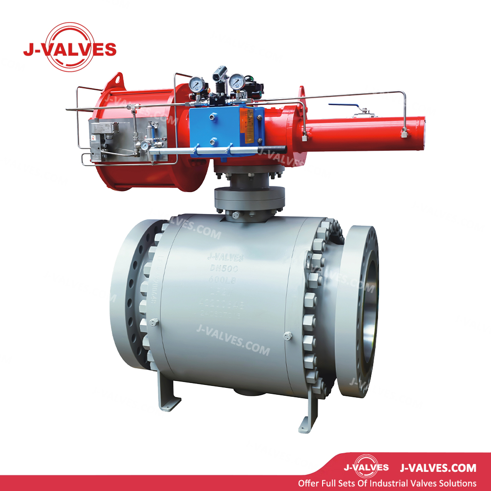 Pneumatic Forged Steel Flange Trunnion Ball Valve